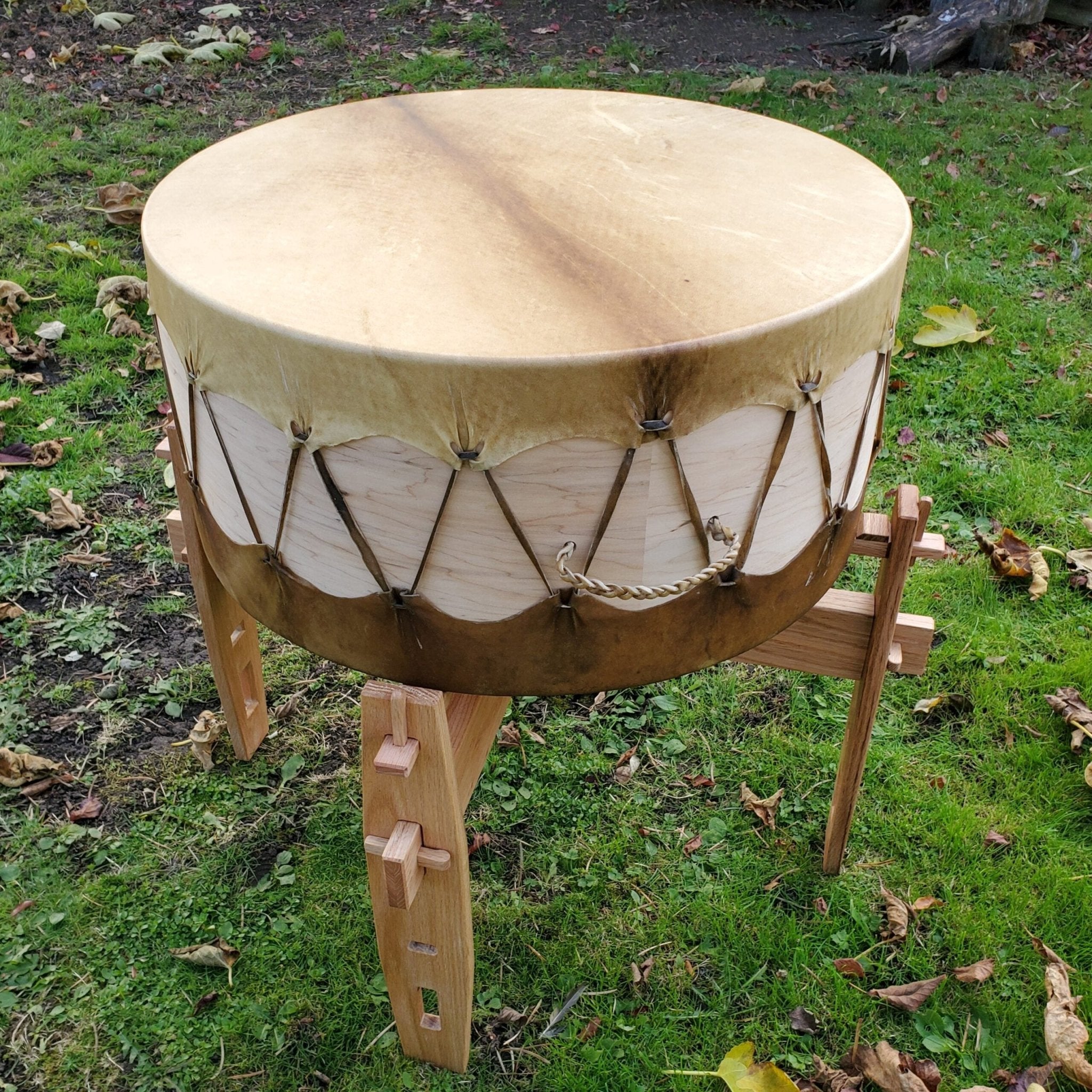 Oak Powwow Drum Stand - Tachini Drums