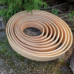 Steam bent wood hand drum frames - Tachini Drums