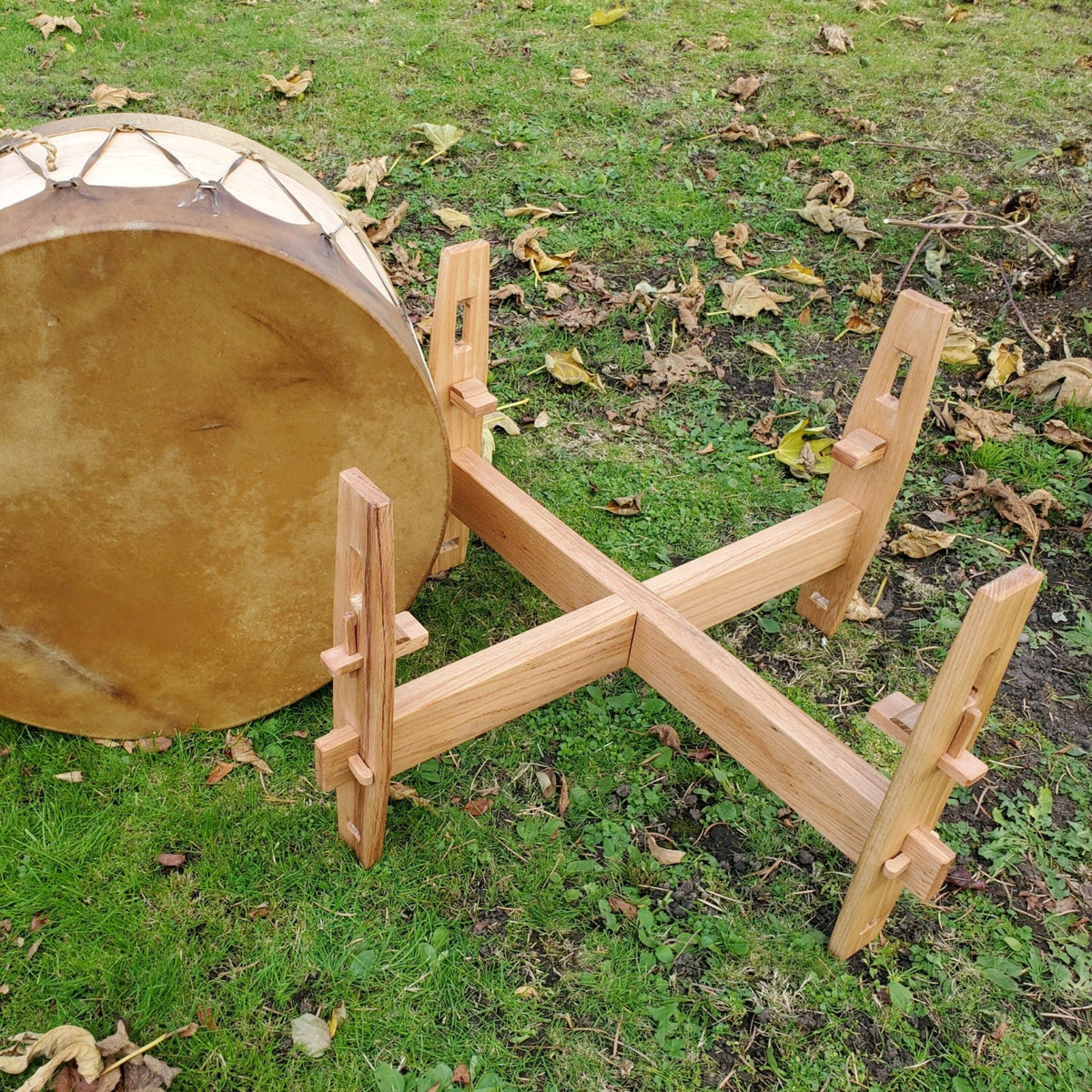 Oak Powwow Drum Stand - Tachini Drums